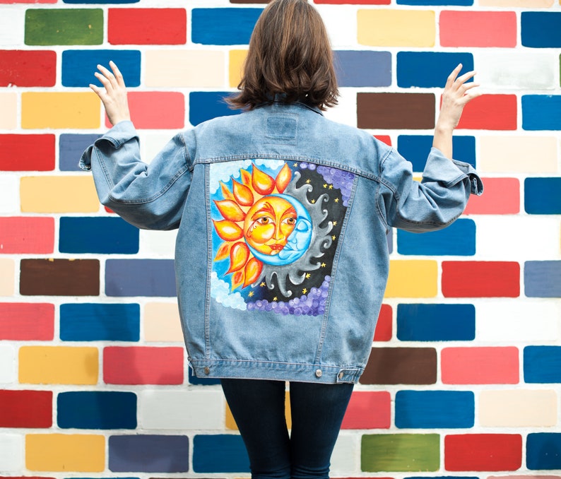 ENDLESS ROMACE hand painted jeans jacket