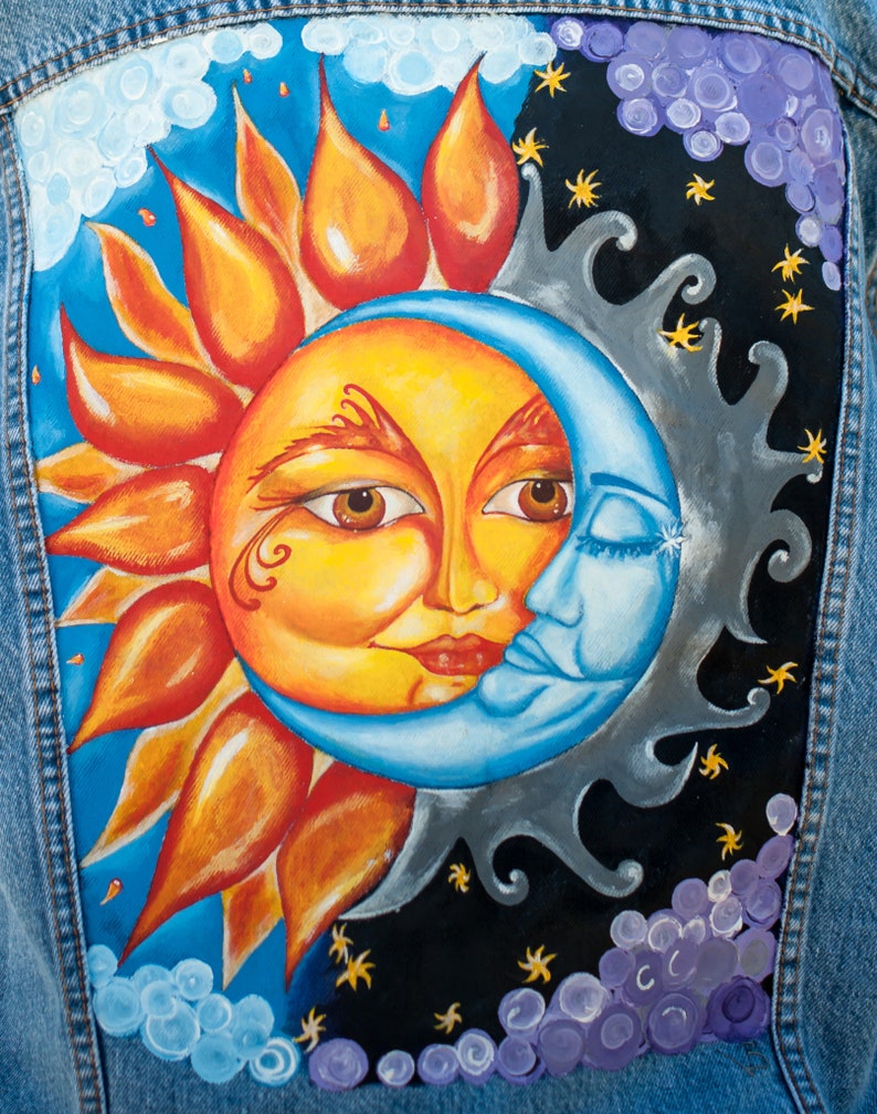 ENDLESS ROMACE hand painted jeans jacket