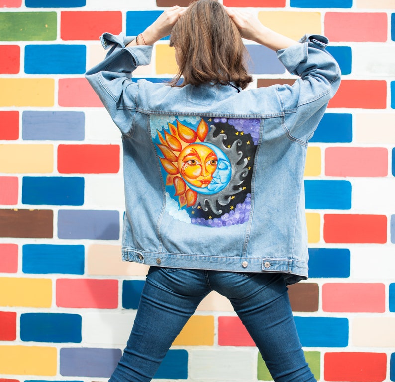 ENDLESS ROMACE hand painted jeans jacket