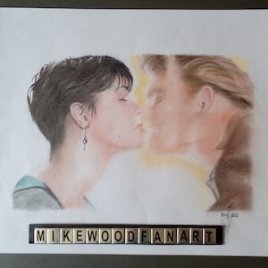 Patrick Swayze and Demi Moore &quot;Ghost&quot; portrait dawing