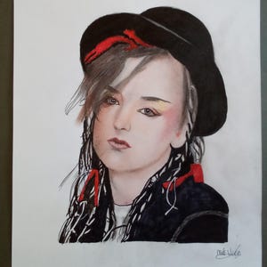 Boy George portrait drawing