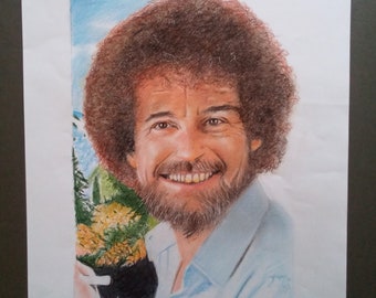 Bob Ross Original portrait drawing
