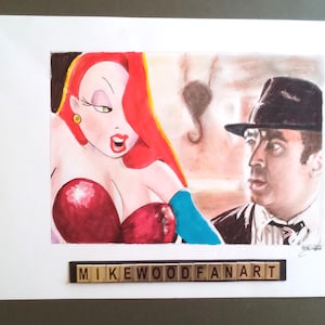 A drawing of a  scene from &quot;Who Framed Roger Rabbit?&quot; movie