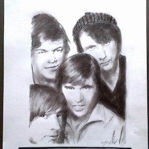 The Monkees pop group drawing
