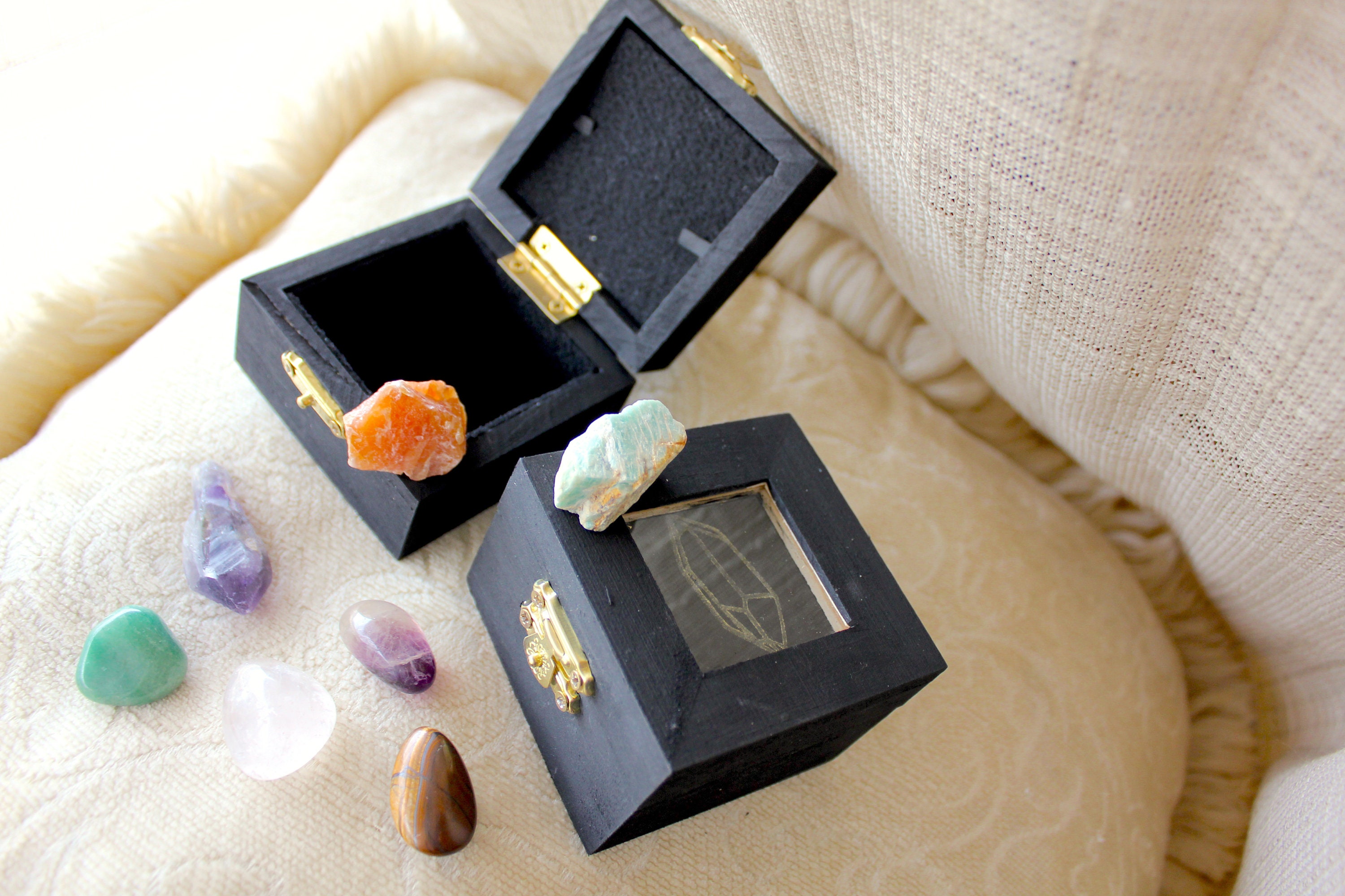 Crystal gift box crystal gift set gemstone valentines Etsy