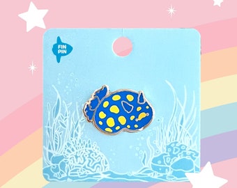 California blue dorid enamel pin • Patreon exclusive