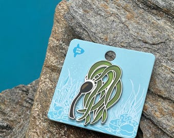 Bull kelp enamel pin