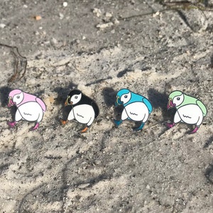 Puffin Enamel Pin, lapel pin, kawaii, cute, unique, puffin pin, bird pin
