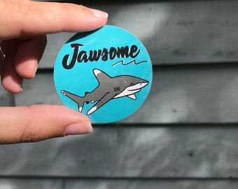 Jawsome shark sticker