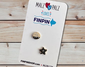 Fin Palz • Sand dollar and Sea star pin set