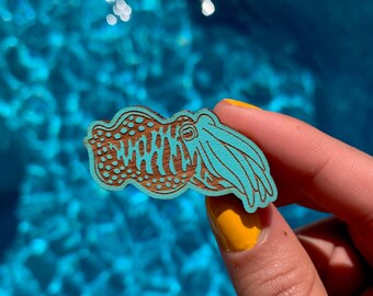 Cuttlefish Eco-friendly Wood Pin