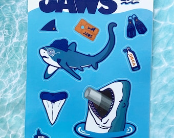 Jaws-ome sticker sheet