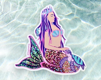 Mermaid and fins sticker