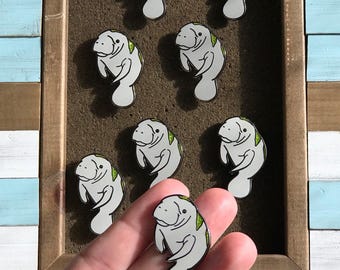 Manatee Enamel Pin