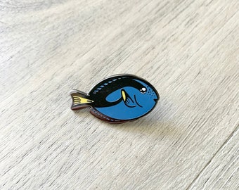 Blue tang enamel pin