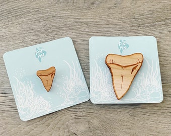 Shark Tooth Eco-friendly Wood Pin