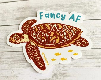 Hawksbill sea turtle sticker • Donation InWater Research