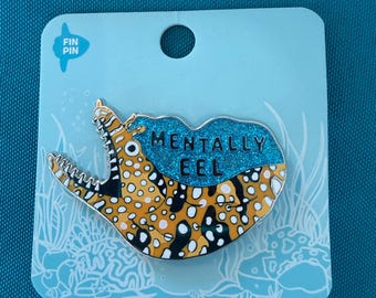 Mentally eel enamel pin