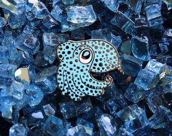 Bobtail Squid Enamel pin