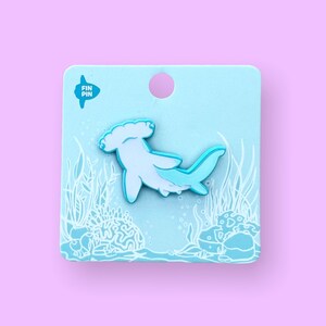 Hammerhead Shark blue dyed enamel pin • Patreon exclusive