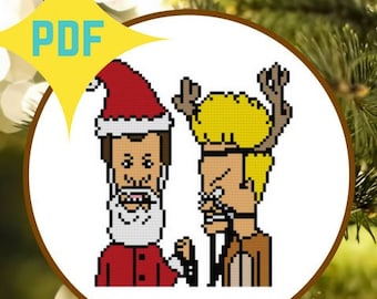 PDF Beavis and Butthead Cross Stitch Pattern - Etsy