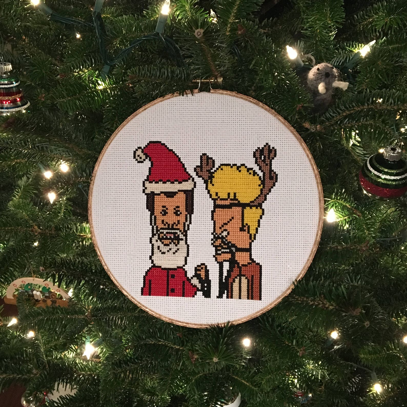 Beavis and Butthead Do Christmas Cross Stitch PATTERN DOWNLOAD - Etsy