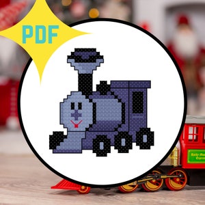 Train from Island of Misfit Toys Rudolf Cross Stitch PATTERN DOWNLOAD