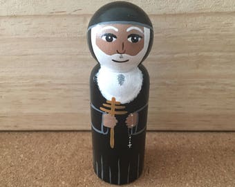St. Charbel Catholic saint peg doll