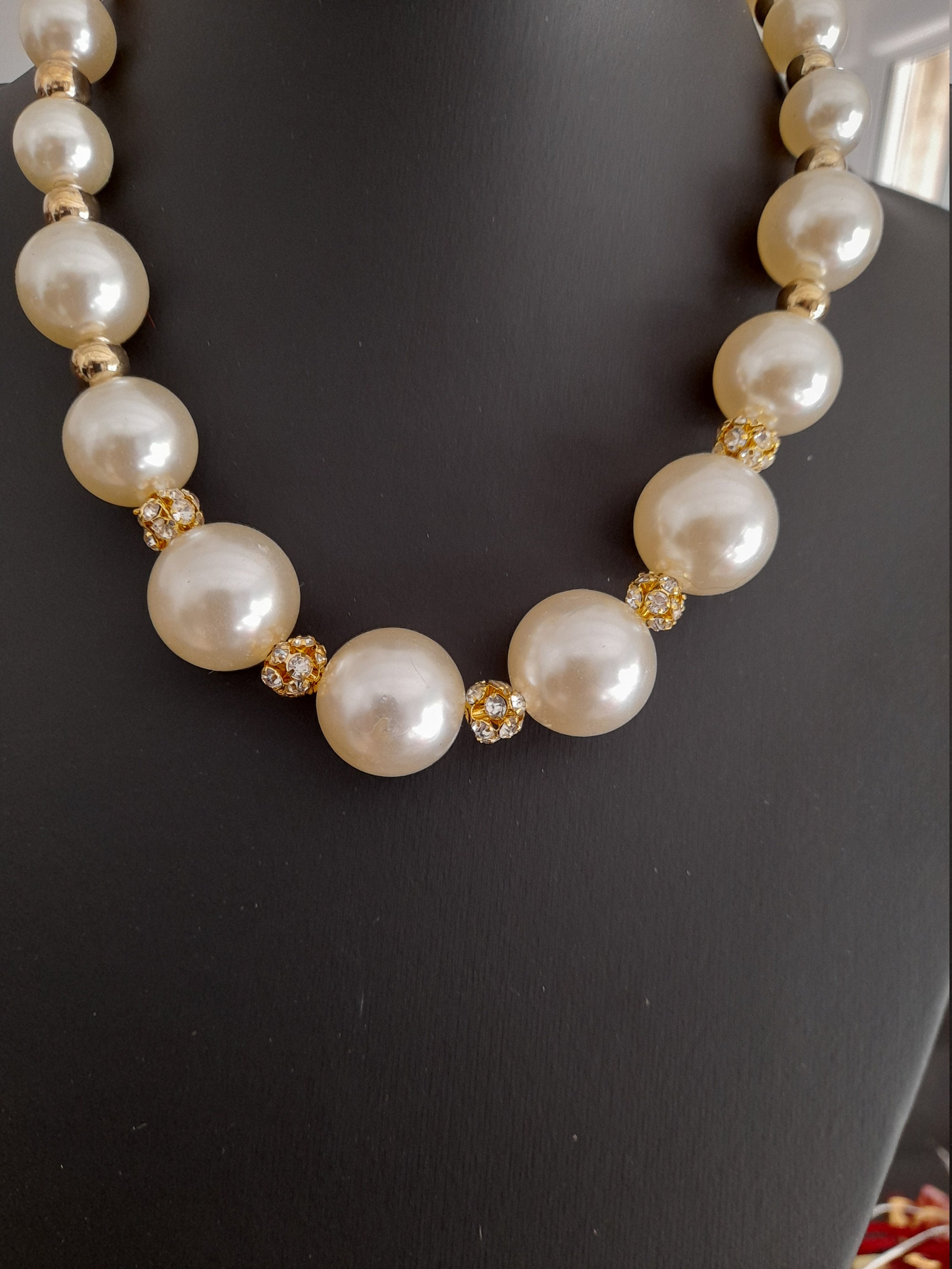 SONIA RYKIEL Vintage Gold Plated With Faux Pearl Pendant