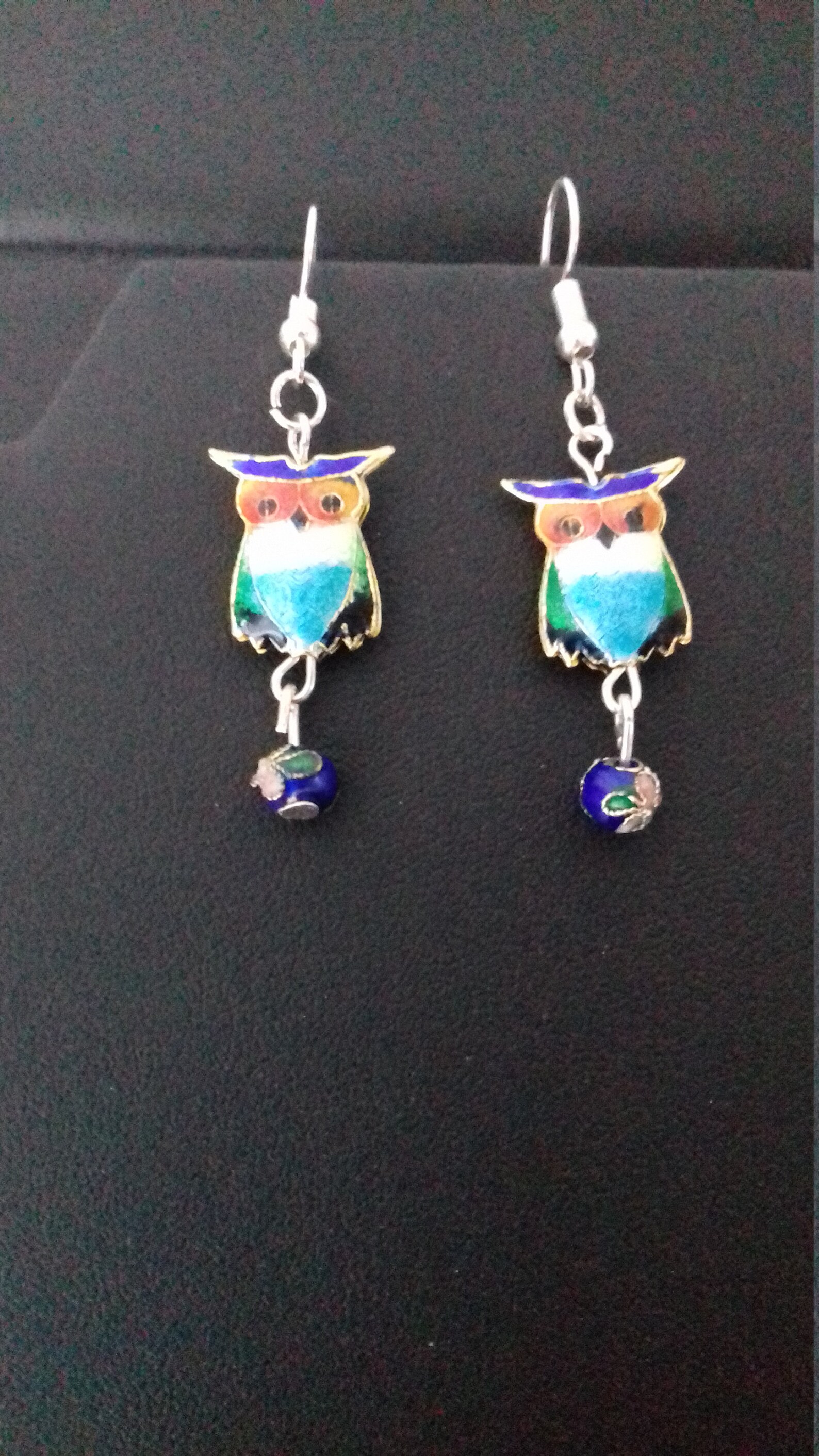 Boucles d'Oreilles Hibou Perle
