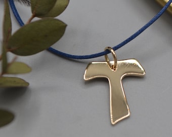 Tau pendant, 925 silver pendant, Franciscan cross, tau in silver, tau san francesco, tau cross, tau cross necklace, handmade, made in Italy