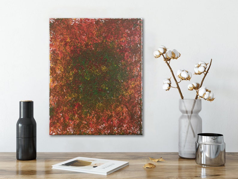 8x10 abstract oil painting; spruce up your home office or buy as a housewarming gift; hang on the wall or decorate your desk; free shipping