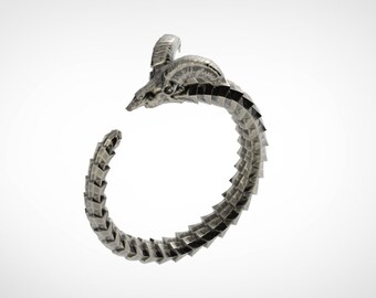 Bague empilable Skull Silver