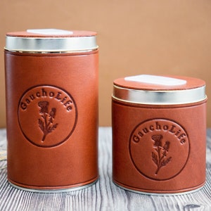 Brown Yerba Mate Container and Azucarera