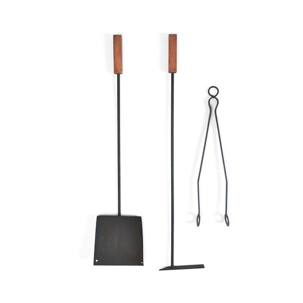 Fireplace BBQ Pit Tools Set Fire Poker Shovel | Blacksmith Made