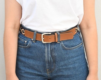 Woman Guarda Pampas Premium Woven Polo Belt | Hand Made Lightweight Vegetable-Tanned Leather Polo Belt |