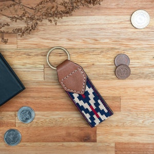 Guarda Pampas Leather Keychain personalized