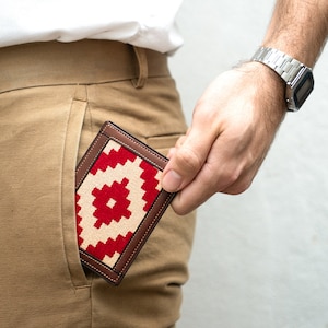 Billetera Guarda Pampas Cuero de vaca Premium, Hecha a mano, Teñida a base vegetal, Unisex