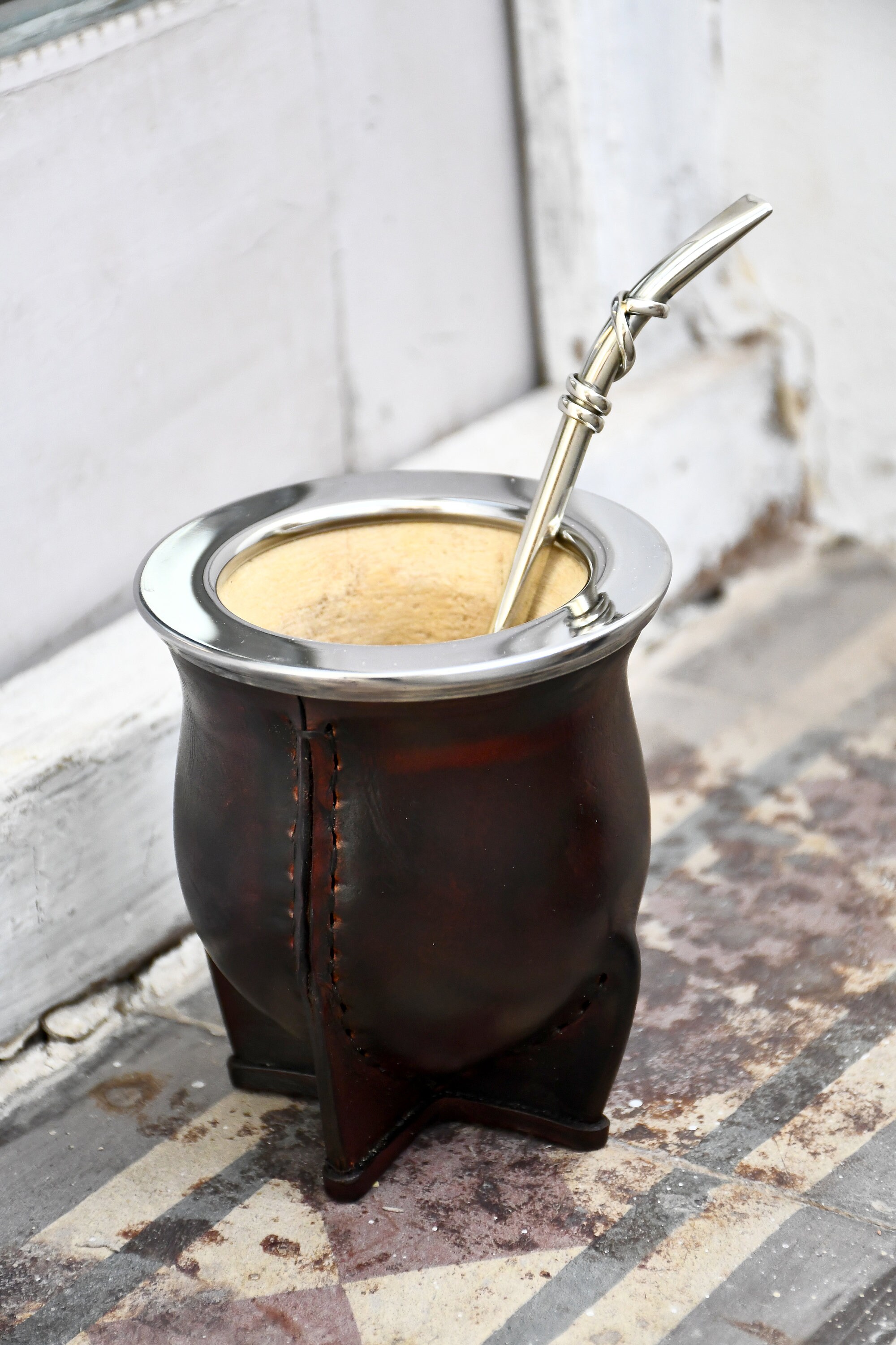Mate Gourd Leather Mate Cup Yerba Mate Argentinian Mate Etsy