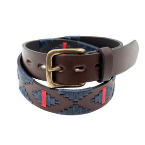 Embroidered Belt, Gaucho belt, Polo belt, Leather belt, Argentinian belt, Argentinian polo belt unisex