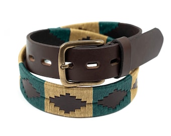 Bestickter Gürtel, Gaucho Gürtel, Polo Gürtel, Ledergürtel, argentinischer Gürtel, argentinischer Polo Gürtel unisex