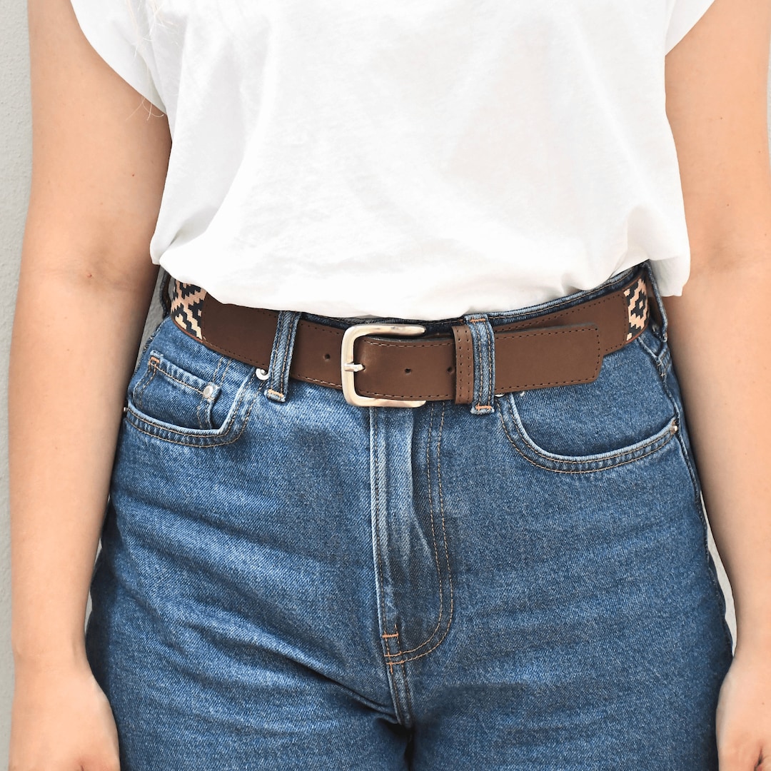 Women\'s Leather Woven Argentinian Polo Gaucho Belt Small from Buenos Aires Embroidered Gaucho Polo Leather Belt - Argentinian Unisex  main image 4