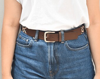 Woman Guarda Pampas Premium Woven Polo Belt | Hand Made Lightweight Vegetable-Tanned Leather Polo Belt |