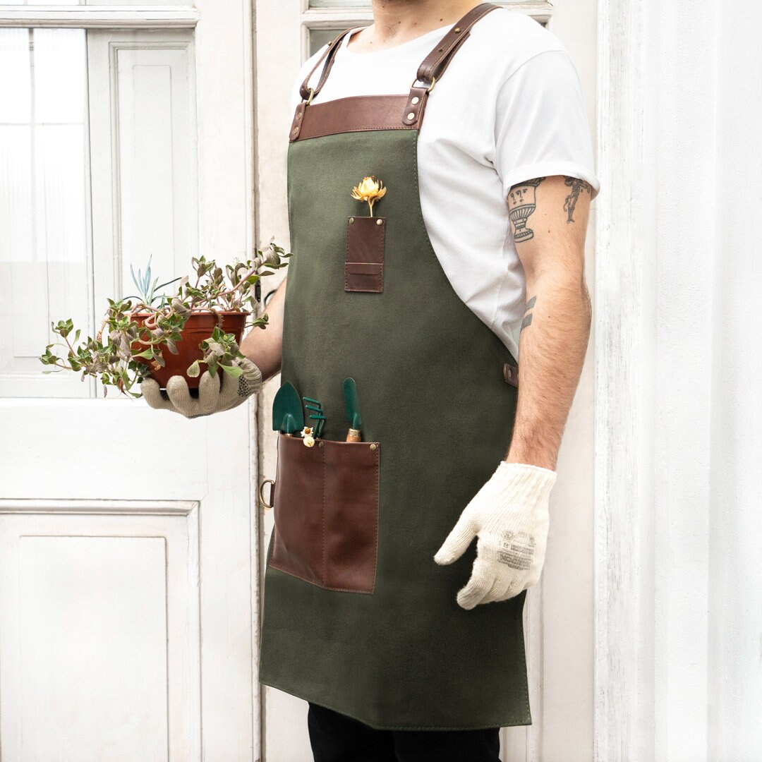 QEES Arbeiter Werkzeug- Tool- Schürze Canvas Einstellbare
