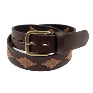 Embroidered Belt, Gaucho belt, Polo belt, Leather belt, Argentinian belt, Argentinian polo belt unisex
