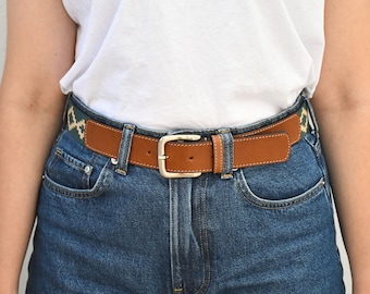 Woman Guarda Pampas Premium Woven Polo Belt | Hand Made Lightweight Vegetable-Tanned Leather Polo Belt |