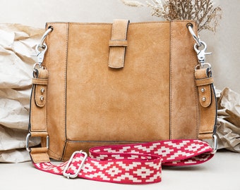 Guarda Pampa leather bag - Leather purse boho style Top Handle Bag