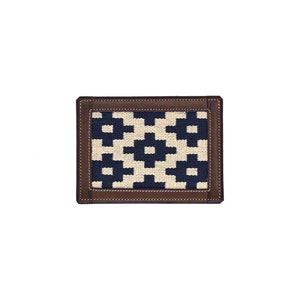Thin Woven Minimalist Small Leather Wallet Business Credit Card Holder Chocolate
