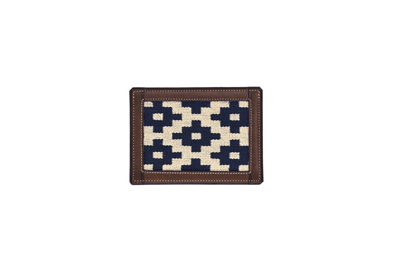 Thin Woven Minimalist Small Leather Wallet Business Credit Card Holder Chocolate