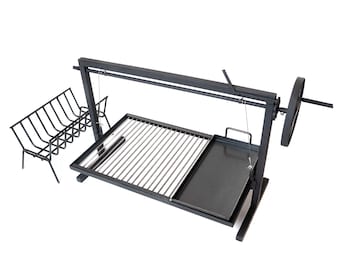 Argentine Iron Santa Maria Grill  with brasero and griddle Asado Parrilla Argentina Grill Santa Maria Grill, Outdoor Kitchen